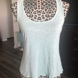 Mint green high low tank